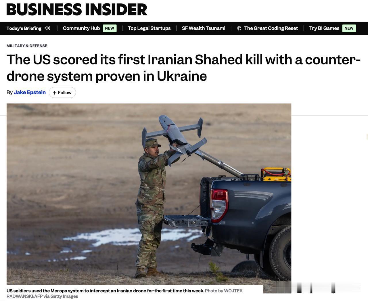 🇺🇸一位美国消息人士告诉《商业内幕》，美国使用一架“在乌克兰实战中经受过考验