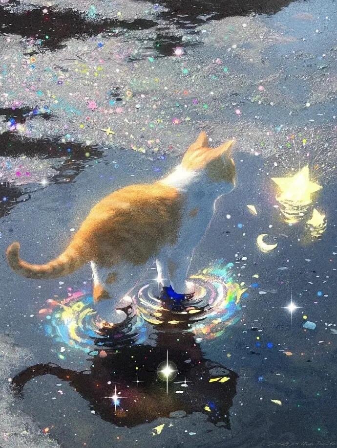 看到发光小猫的你 2024下半年将会：事事顺心 暴美暴富 学业进步 身体健康记得