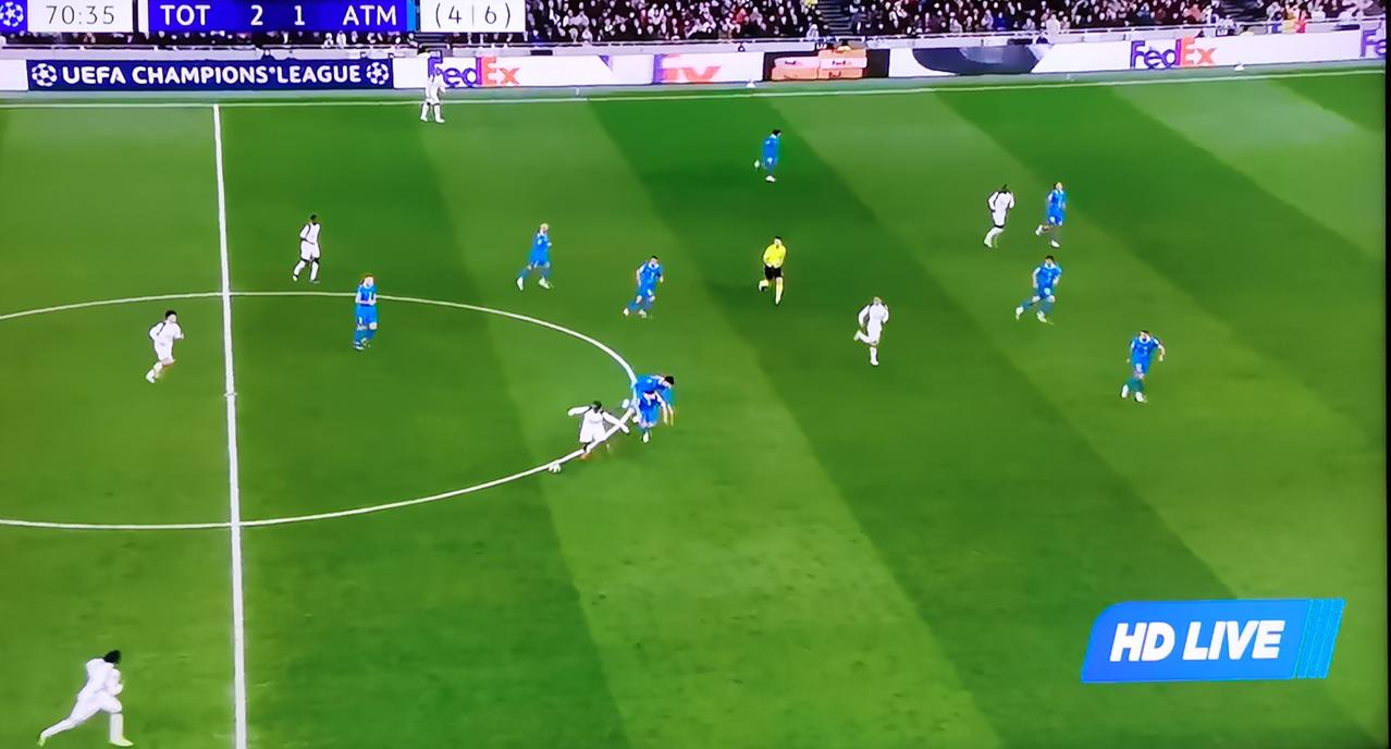 欧冠马竞阿尔瓦雷斯进球，2：3热刺，总比分马竞7：5淘汰热刺进八强！