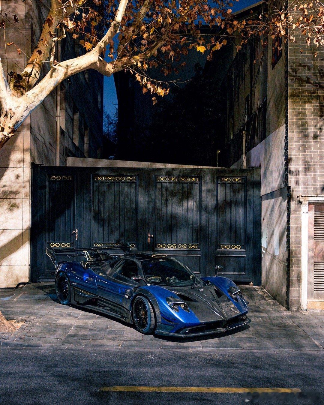 Pagani Zonda MY  cars01豪车拍  深夜梧桐区小路里静静停着