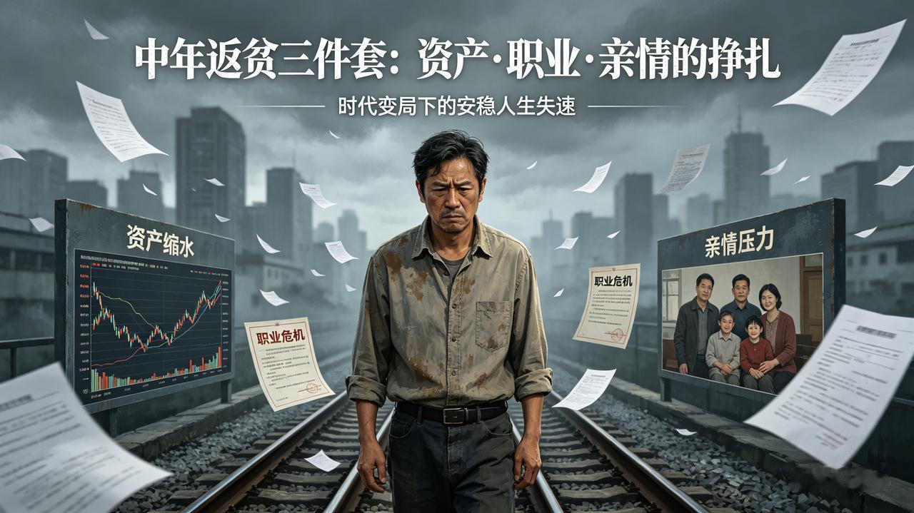 中年返贫背后：时代浪潮下普通人的生存焦虑与选择之困
 
“中年返贫三件套”的热议