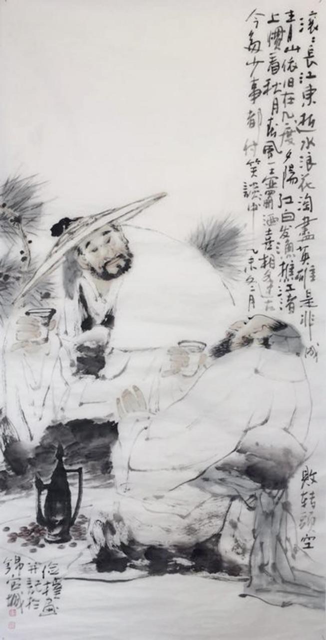 上联：谈笑今古千年事
下联：[玫瑰]

网络图片/诚谢侵删