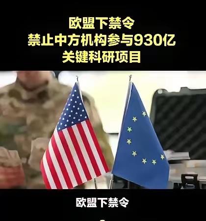 欧盟这波操作，真是又蠢又短视！历史又要重演了
​​欧盟正式官宣：
禁止中国参与总