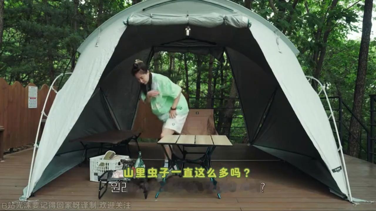 我也是久违的看到宋智孝自己出来露营，因为在我的印象中，宋智孝不是在家里呆着，就是