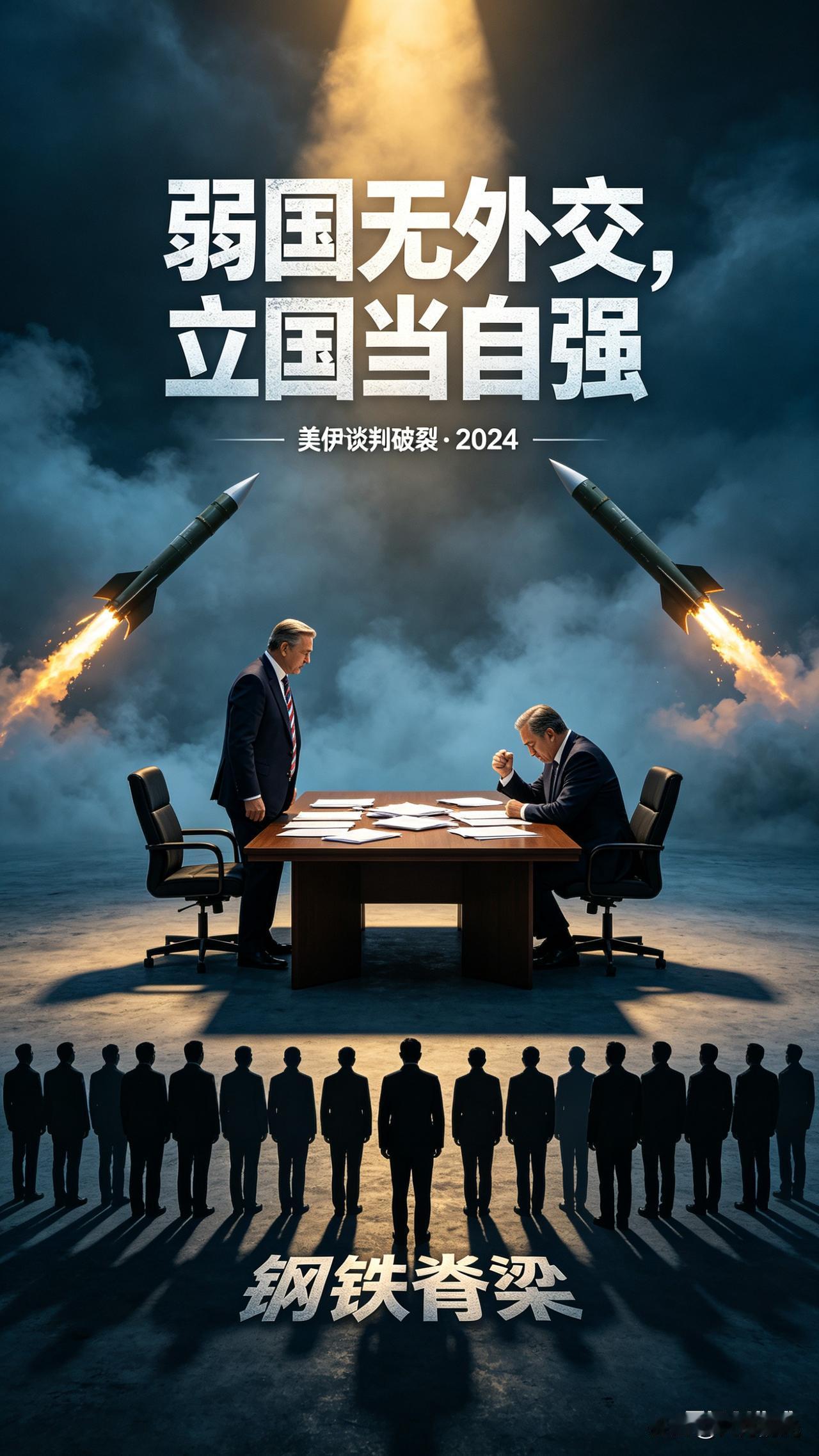 惊爆：美伊谈判破裂！！！

谈判桌上的纸屑，仍在寒风中飘飞，
恰似那无法挥舞的无