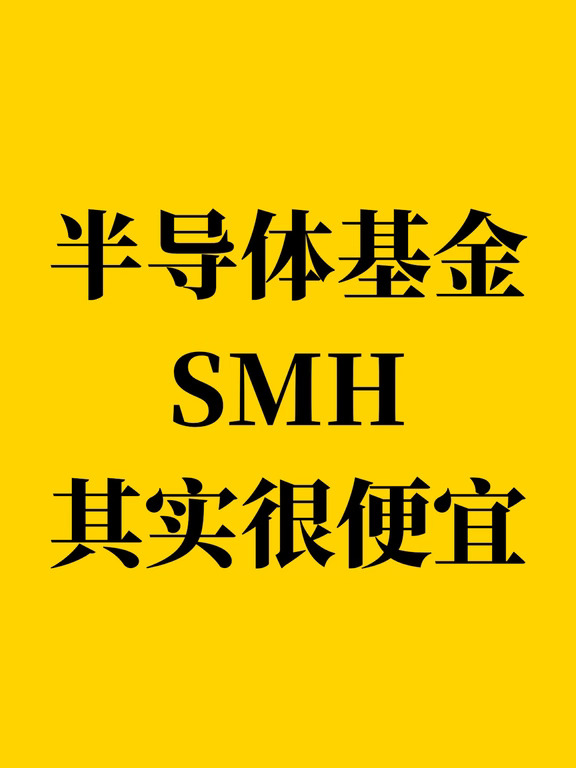 半导体基金 SMH 其实很便宜
