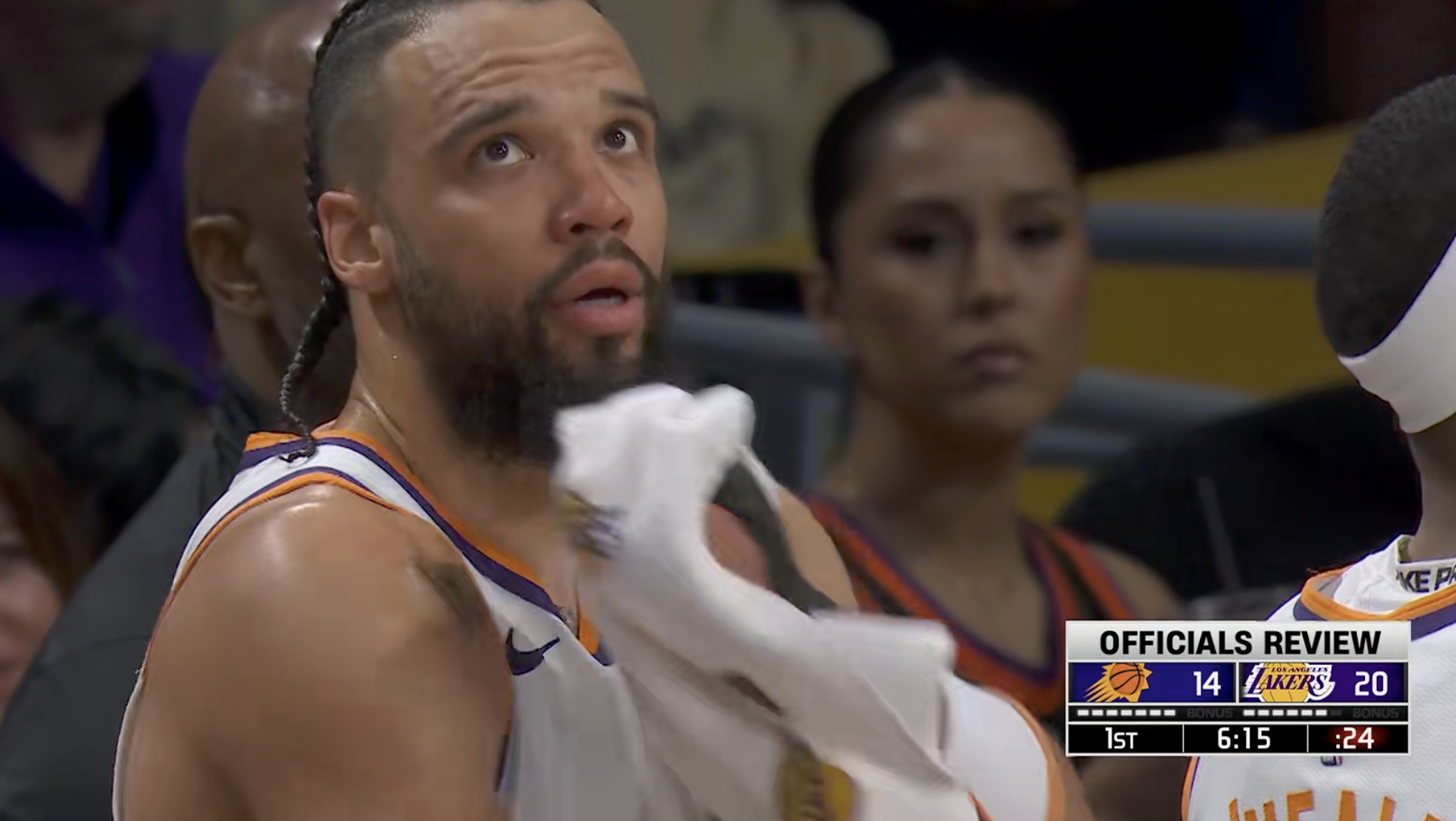 肯纳德3+1！ 又是狄龙的犯规！太阳vs湖人