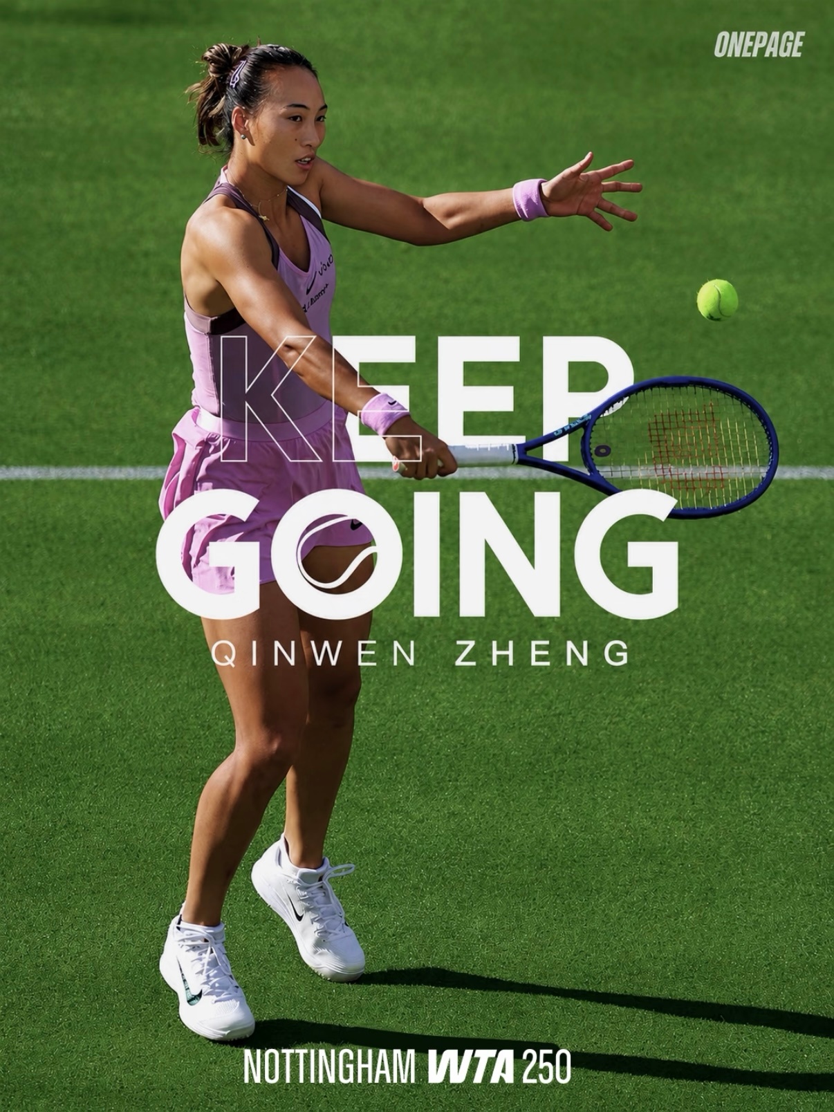 郑钦文终结3连败WTA250诺丁汉站首轮，郑钦文以2:1战胜萨卡里晋级。恭喜郑钦