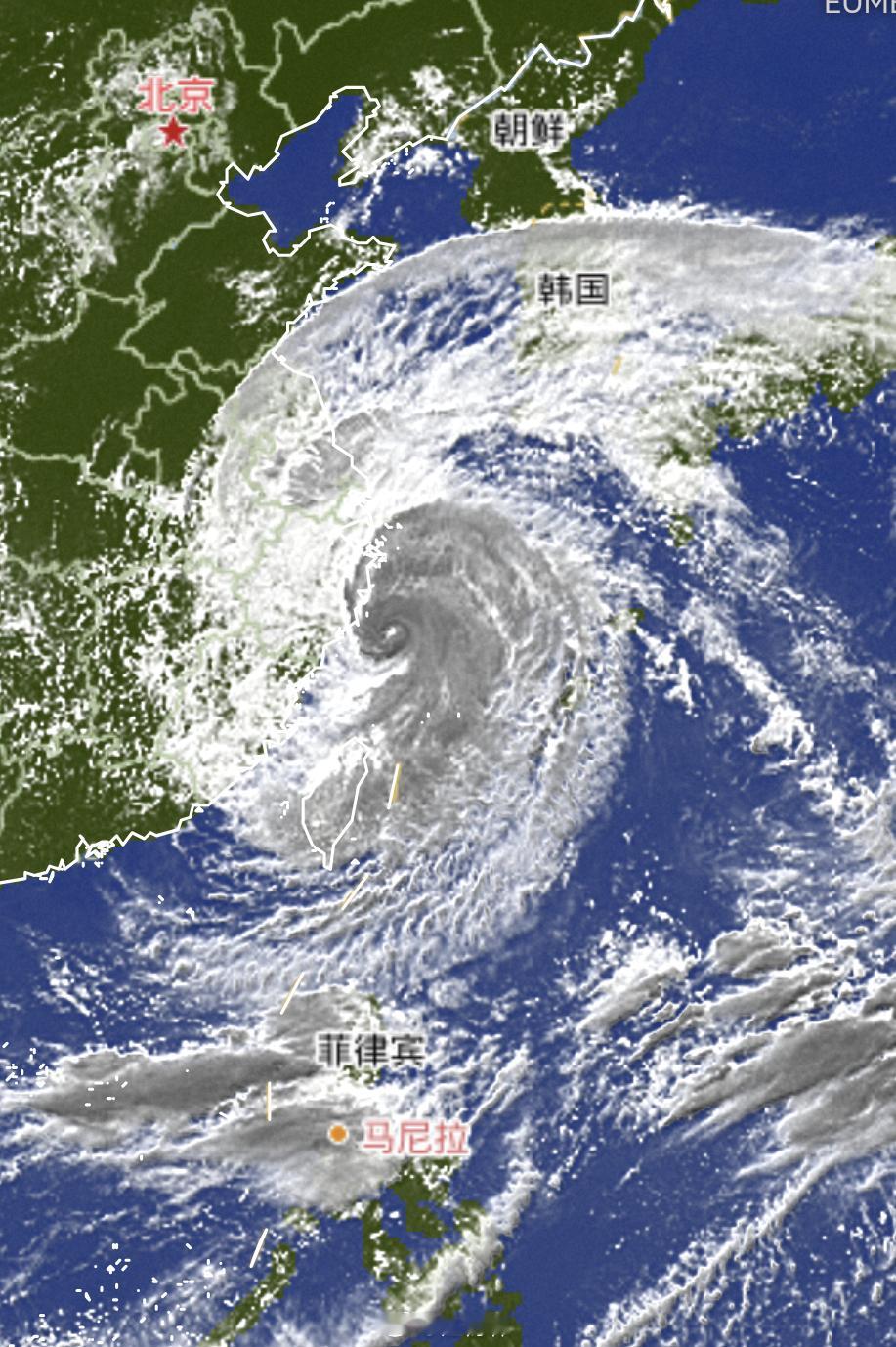 这一刻的卫星云图，你那下雨了吗？上海台风台风白海豚