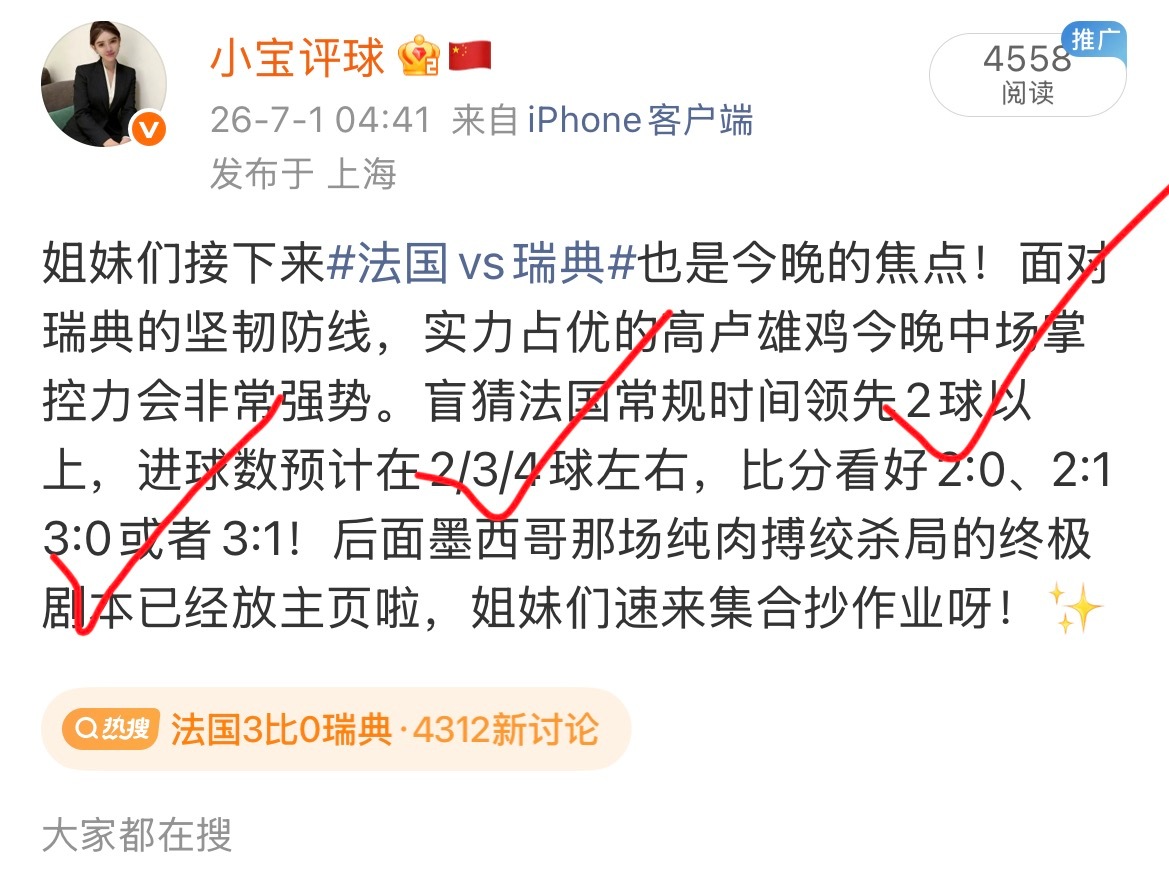 姆巴佩世界杯射手榜第二18场18球，这效率简直是非人类。梅西踢了五届才26球，姆