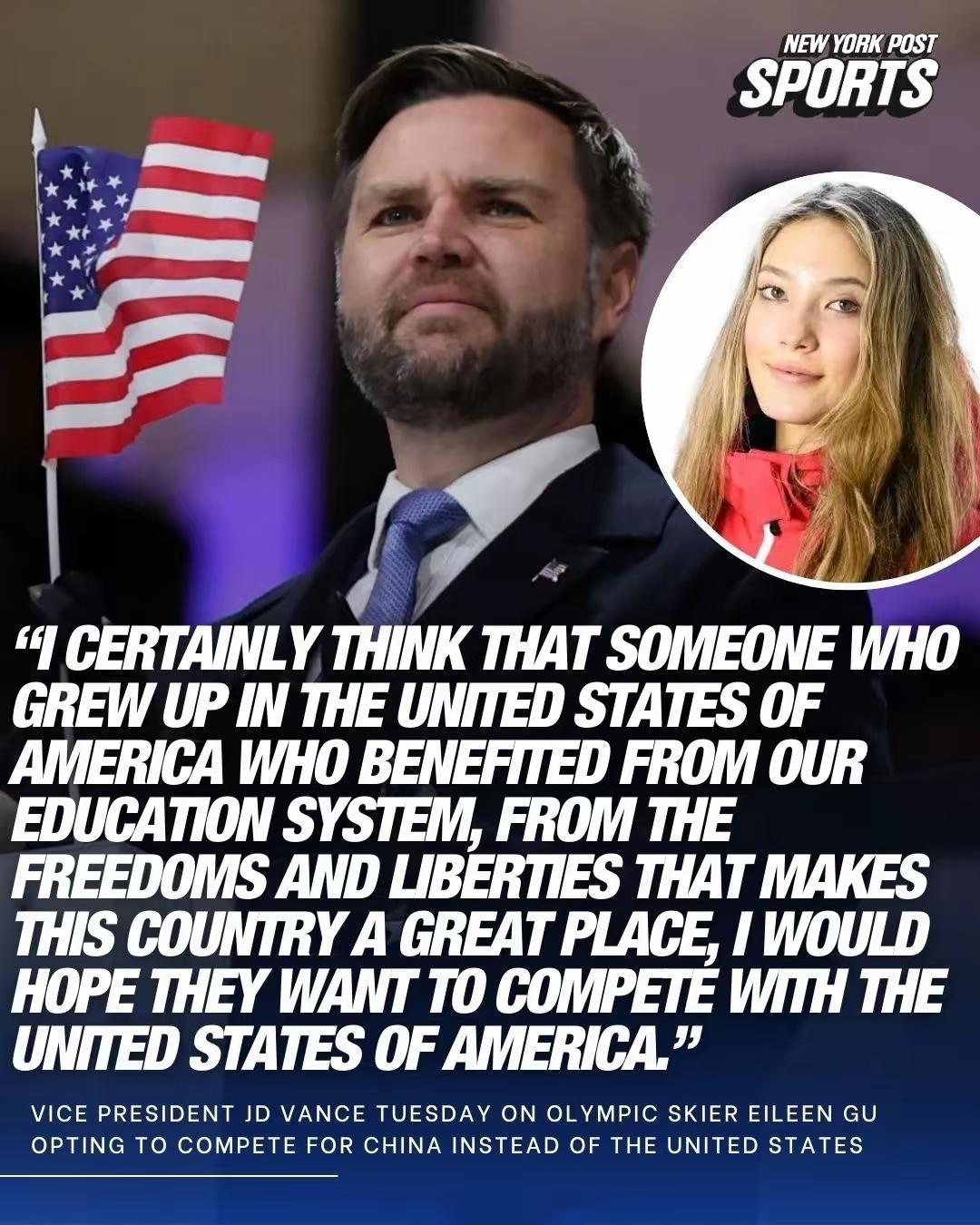 谷爱凌硬刚美国副总统！四年死亡威胁，她一句话让万斯脸都绿了

谷爱凌又上热搜了，