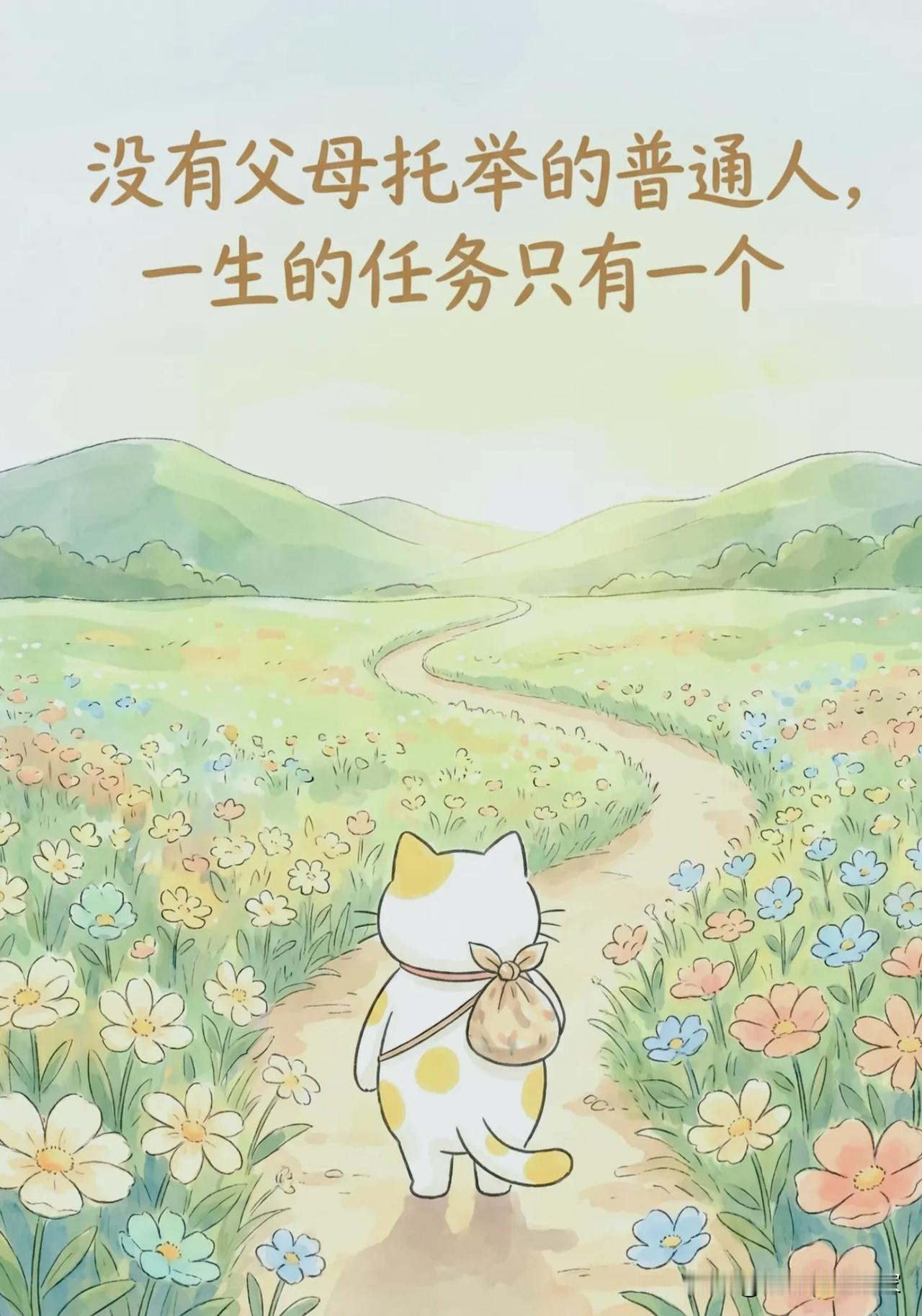 没有父母托举的普通人，一生的任务，是学会和自己和解！
 
刷到这组小猫漫画时，心