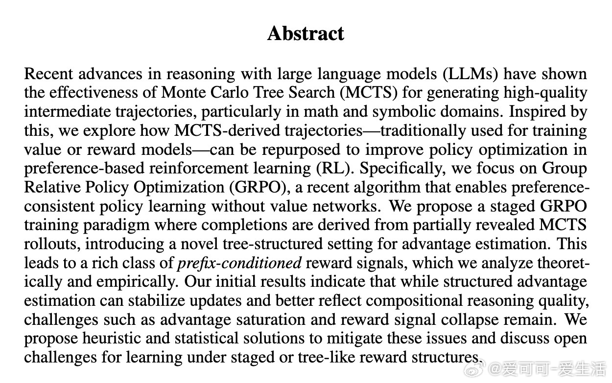 [LG]《Tree-OPO: Off-policy Monte Carlo Tr
