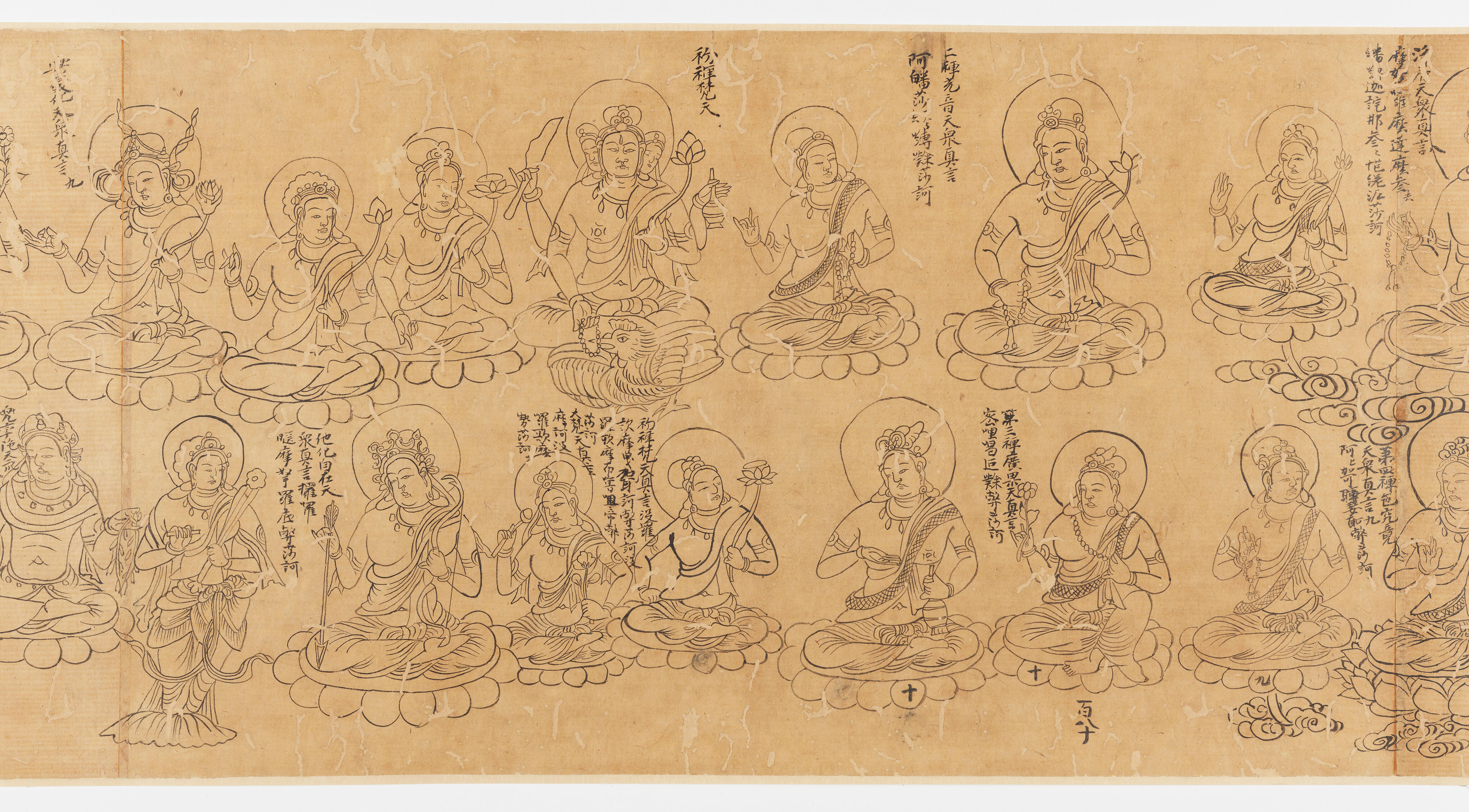 奈良博物馆 | 唐代·胎藏图白描摹本（下卷） 