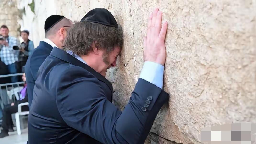 阿根廷总统米莱这个熊样。
4月19日，阿根廷总统米莱访问以色列，一下飞机就直奔耶