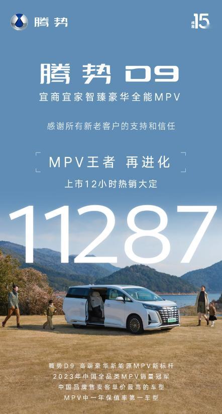 腾势D9才上市就11287台！但是理想mega上市三天才3000多台。品价比才是