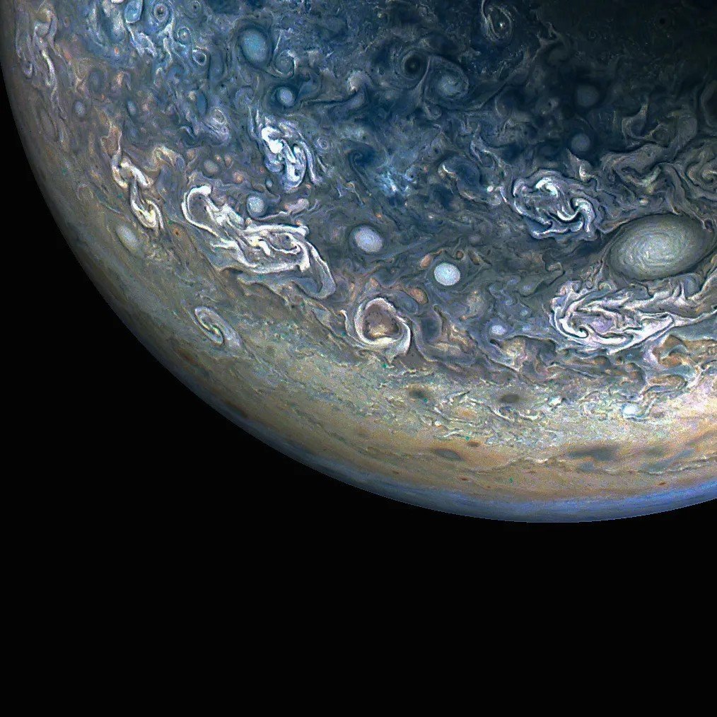 朱诺号探测器5月12日拍摄的木星北半球 ​​​