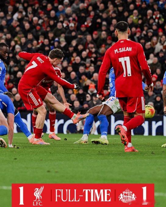 利物浦爆冷1-1升班马 赛季首获平局 范戴克送礼 维尔茨造乌龙救主 在北京时间1