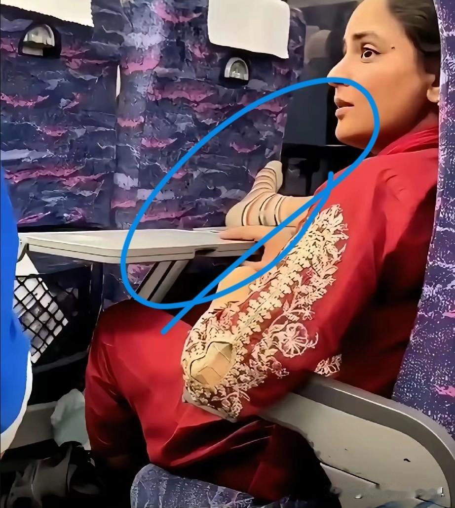 在高铁上，发生了一件让人匪夷所思的事情。

   一印度年轻女子上了高铁后，脚就