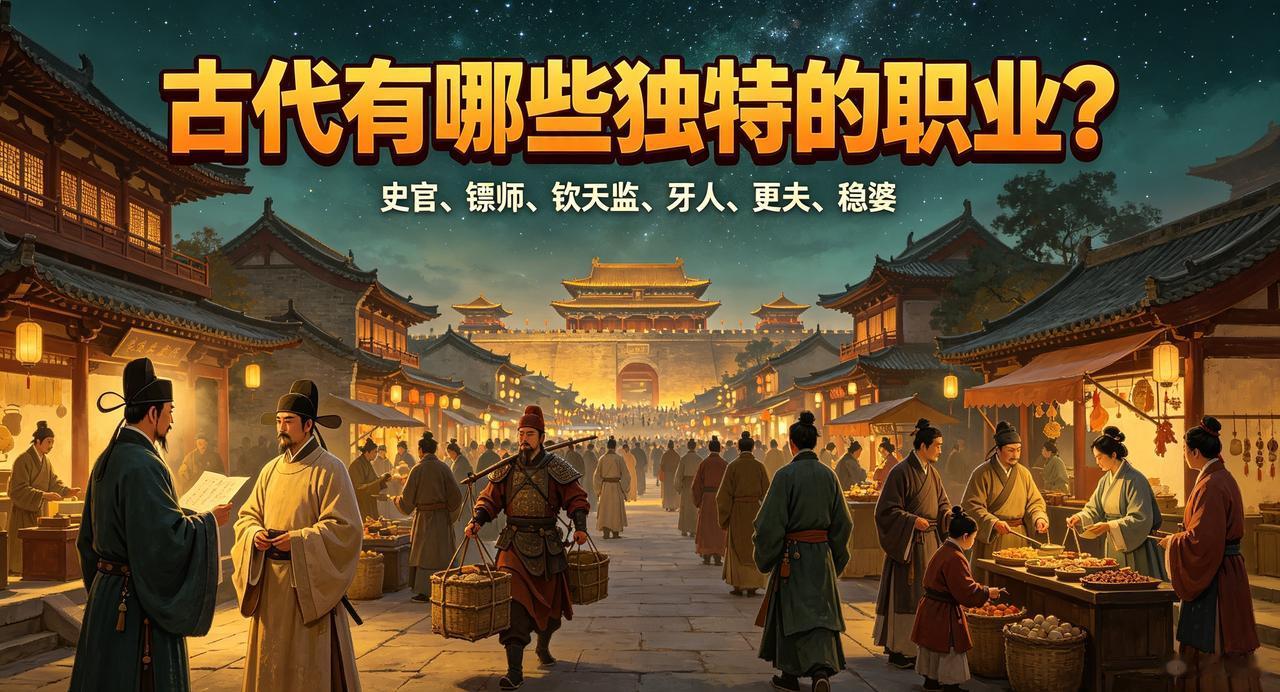 古代有哪些独特的职业?作者加速成长计划说到古代职业，人们最熟悉的无非是士、农、工