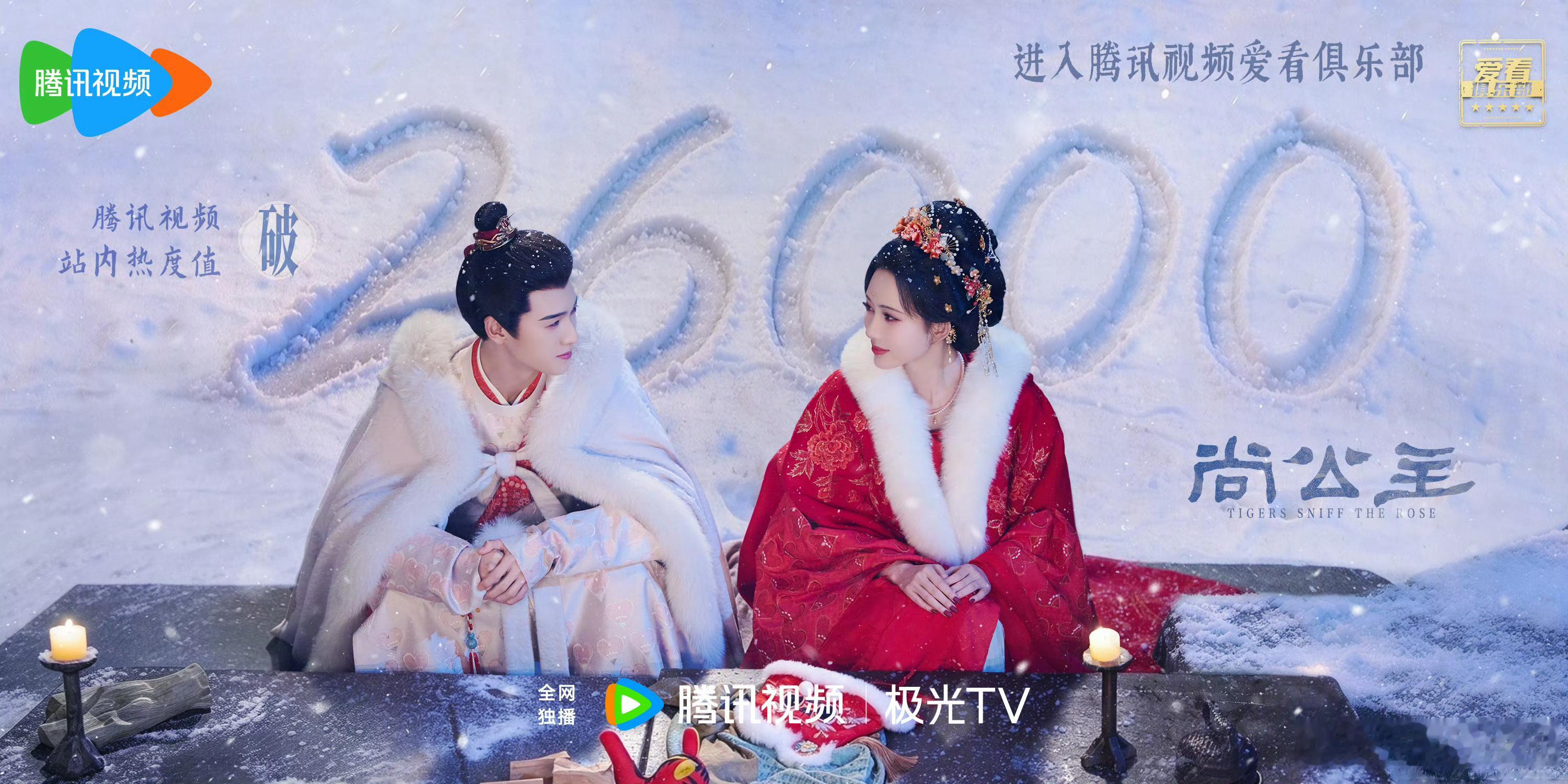 尚公主腾讯视频站内热播值破26000尚公主2w6到手，恭喜!🎉我说了今晚肯定能