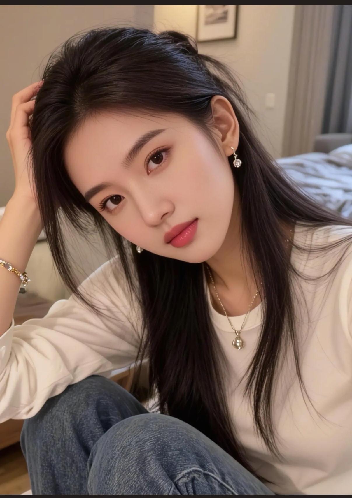 自然妆容，散发迷人魅力。