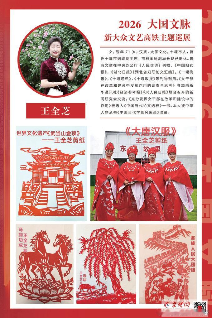 十堰 十堰剪纸达人作品 亮相全国高铁巡展十堰爆料 十堰融媒秦楚风讯(十堰融媒记者