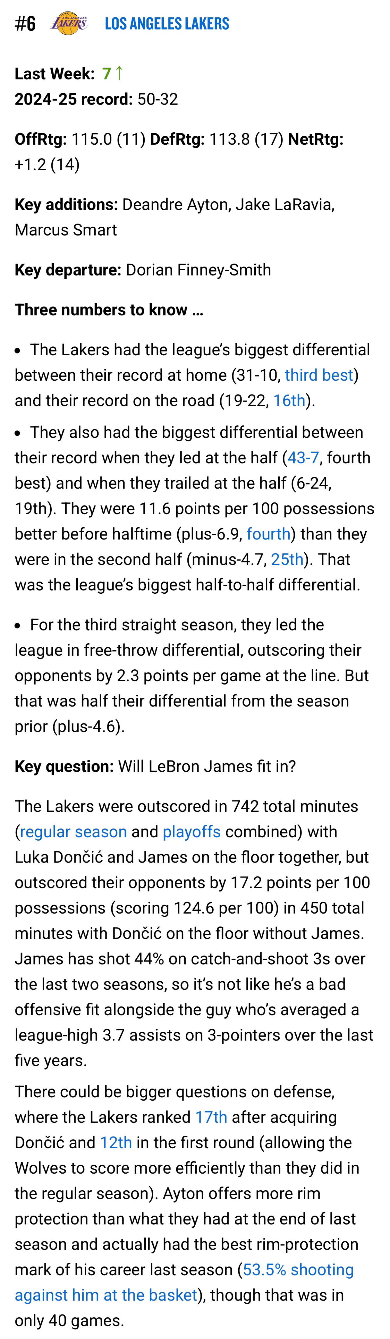 NBA官方更新休赛期西部球队实力榜，前十位是：1，雷霆（上期第1）2，掘金（上期
