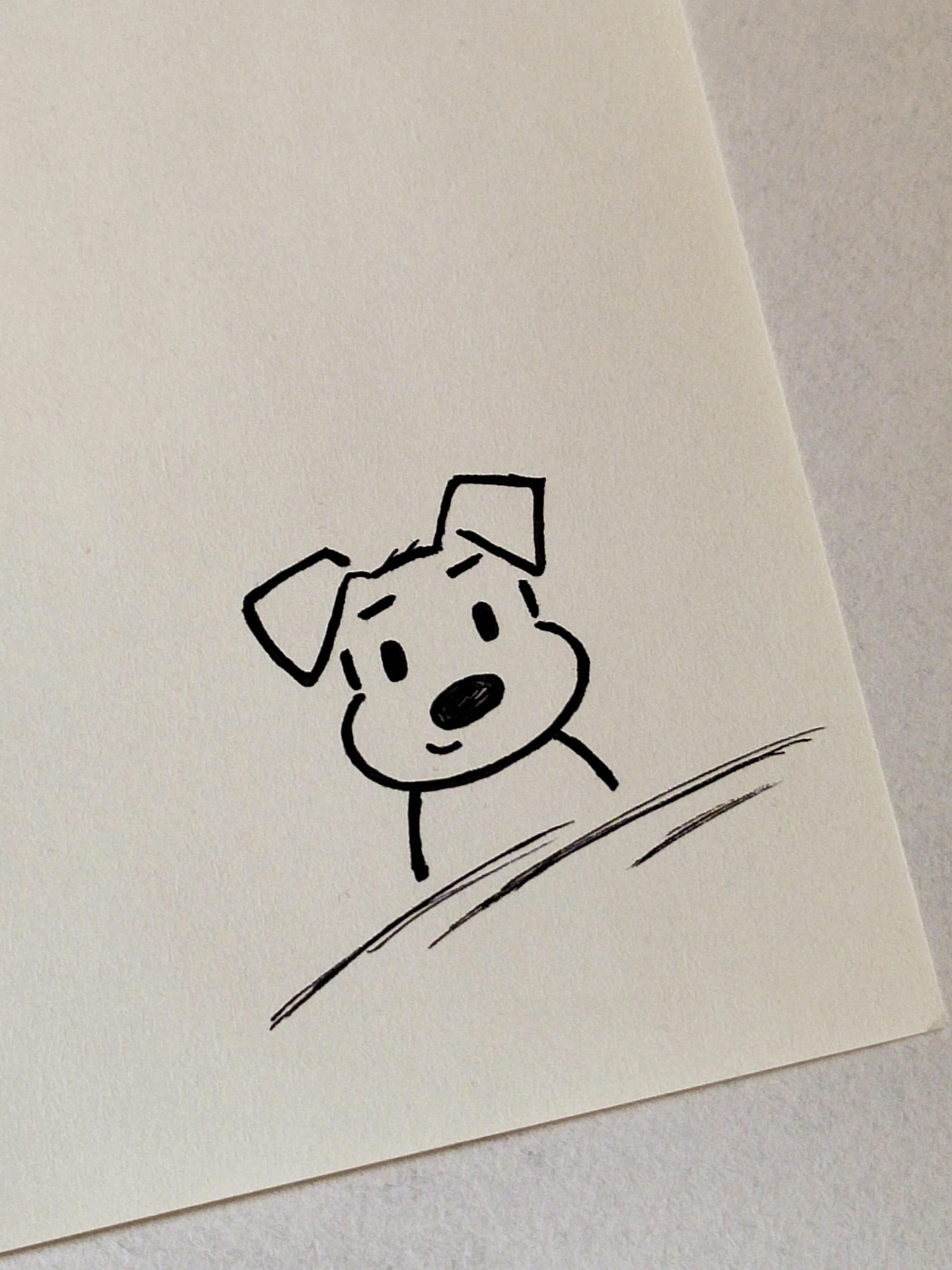 简笔画狗狗 ​​​