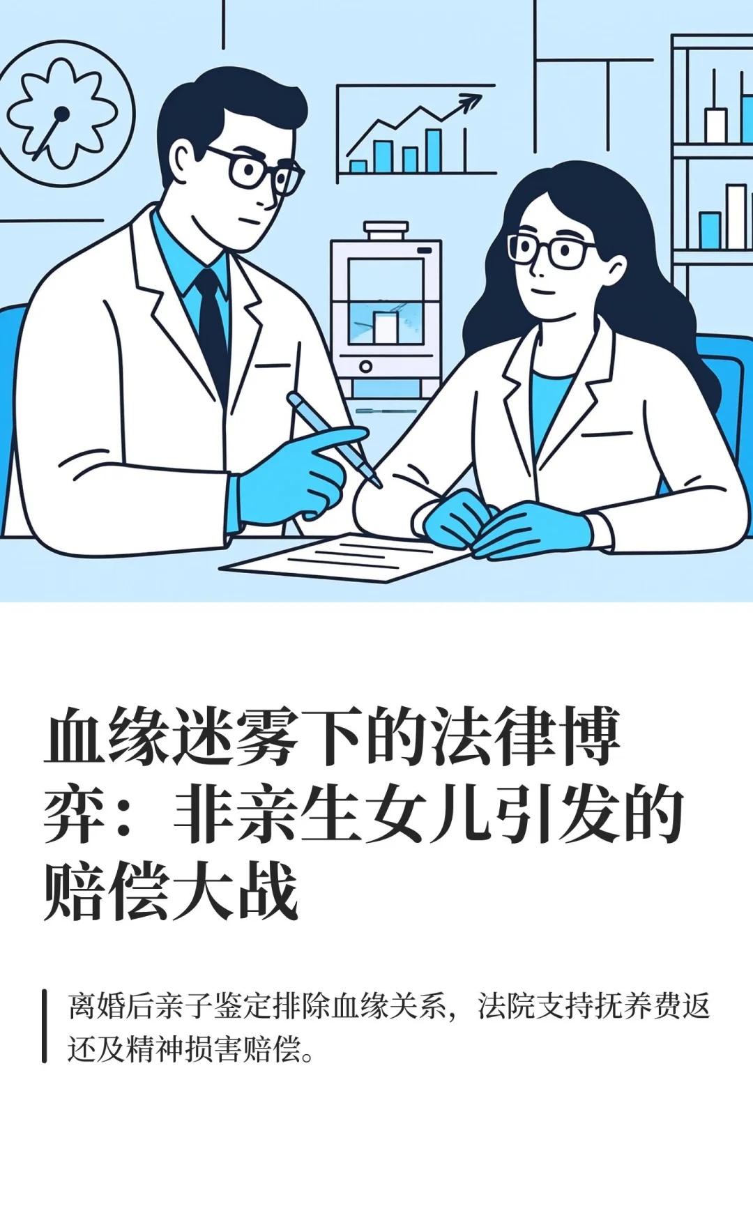血缘迷雾下的法律博弈：非亲生女儿引发的赔
离婚后，黄先生质疑女儿可可非亲生，申请