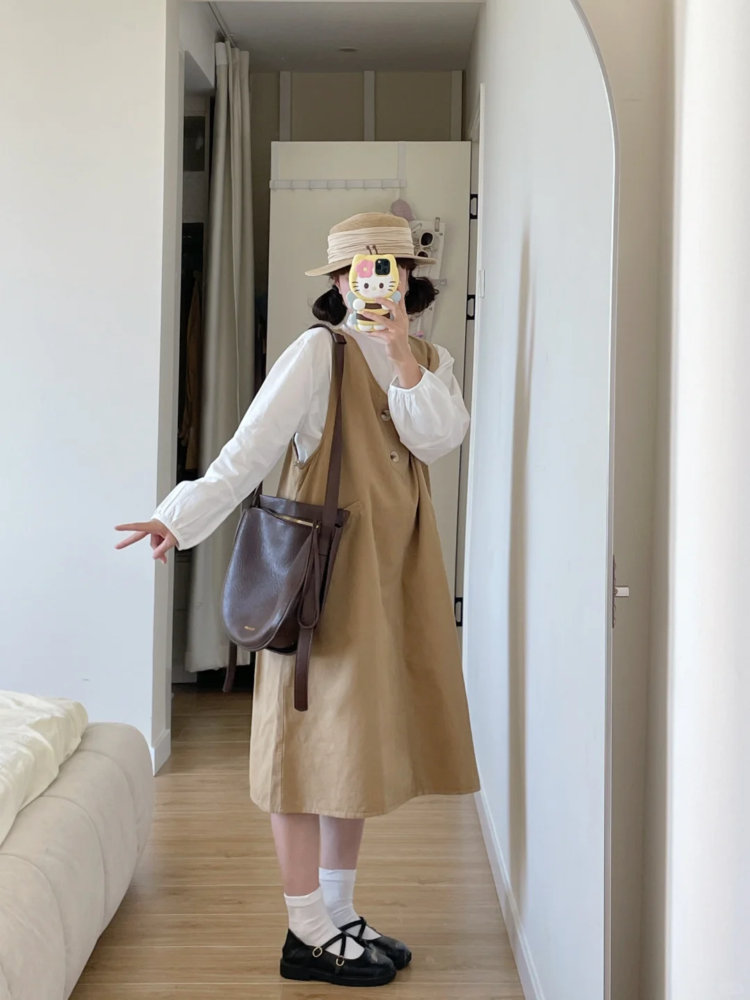 秋天怀孕这样穿也太可爱了吧！