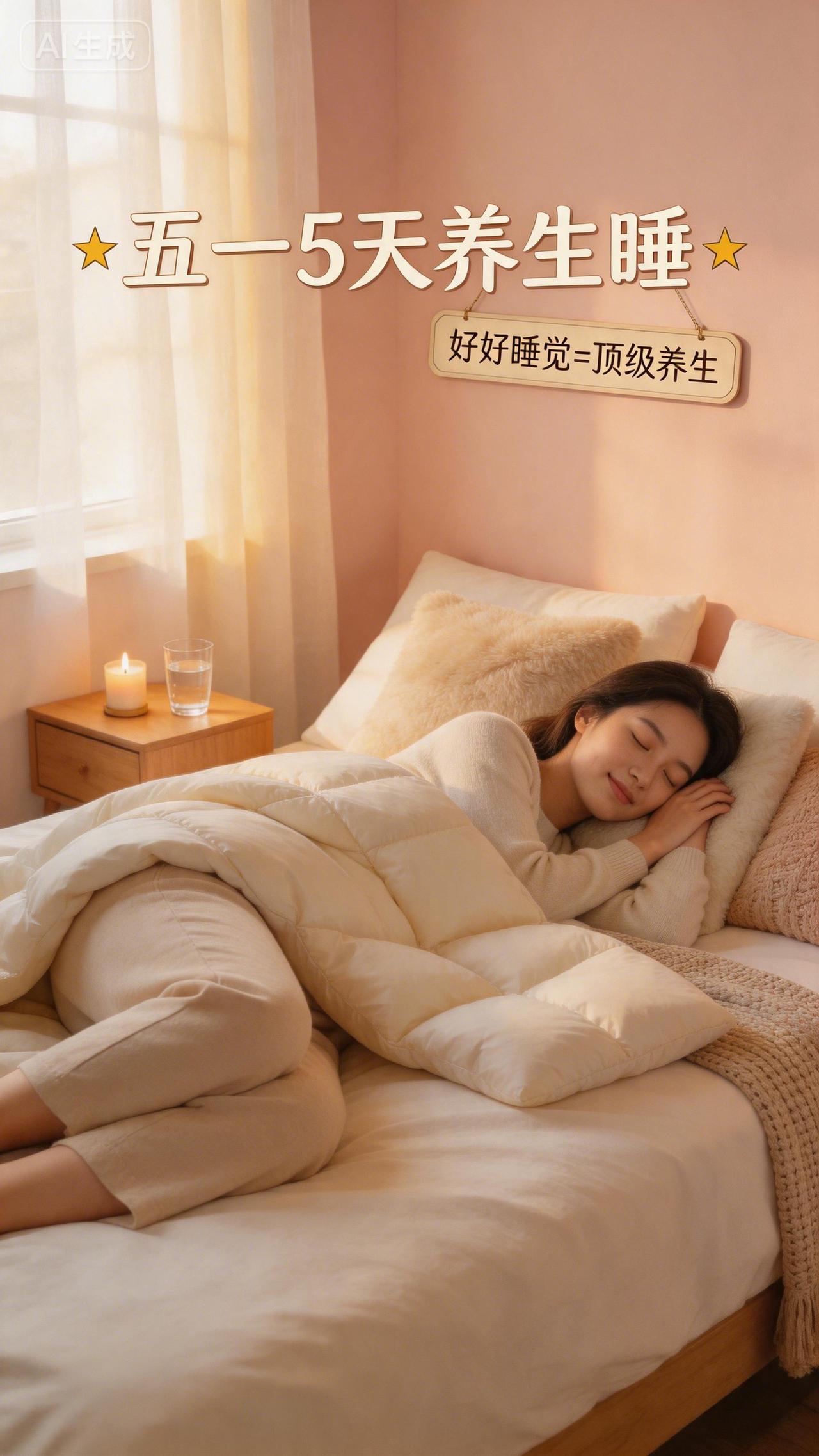 五一五天假，顶级养生只靠一个字：睡✨
 
1号躺平补觉，补气养心
连日奔波积攒的