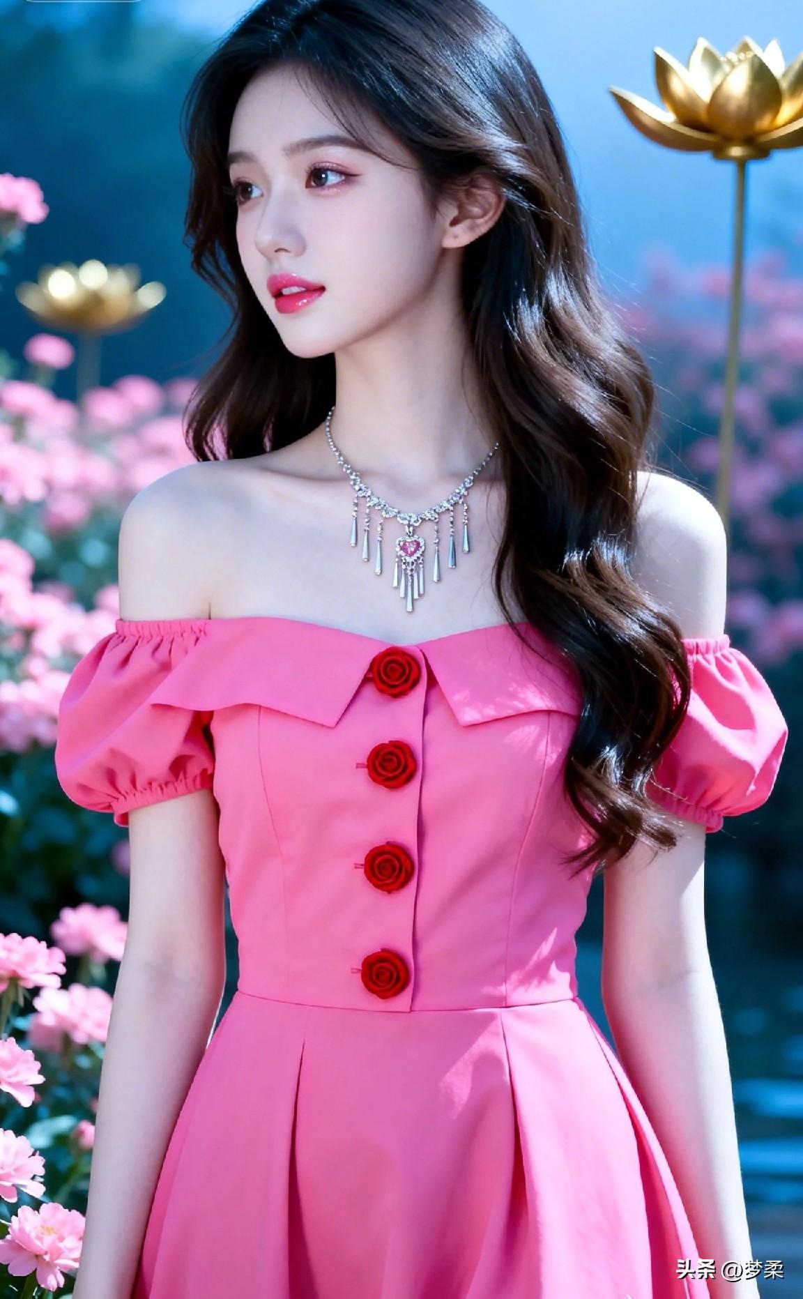 粉嫩少女心，梦幻花园中绽放！🌸💖