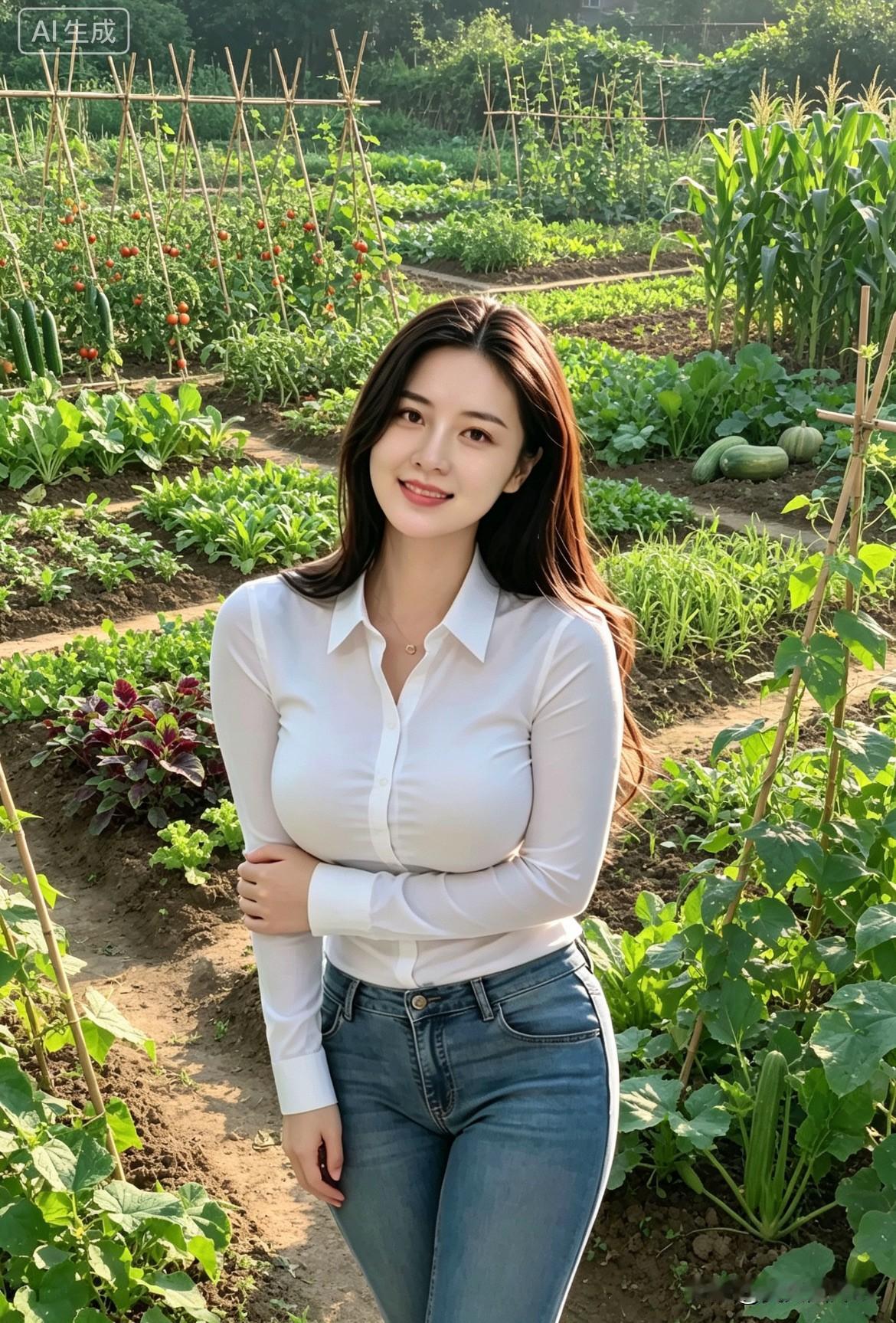不必奔赴远方寻找风景，田园自有治愈人心的力量。
守一方菜地，闻泥土清香，日子平淡