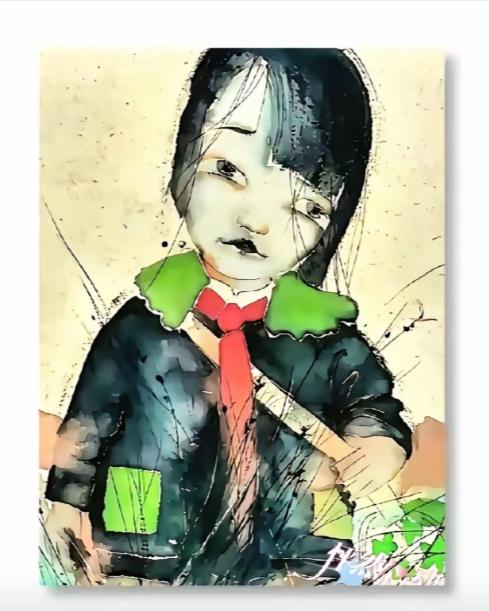 9月18日到21日这几天，央美刘庆和教授那幅水墨画《开学》又被人从展馆里拍下来、