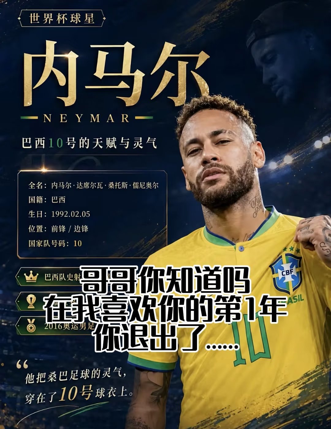在我喜欢你的第1年，你退出了国家队 世界杯