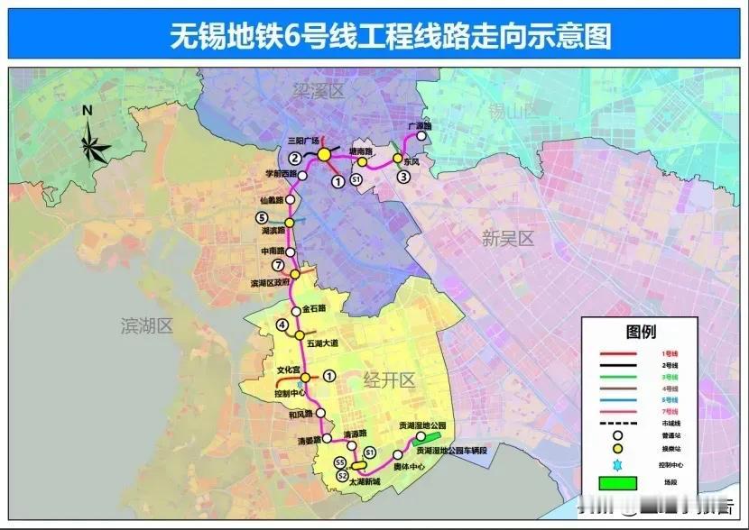 与锡山区“擦肩而过”的无锡地铁六号线。
        无锡地铁六号线线路穿越经