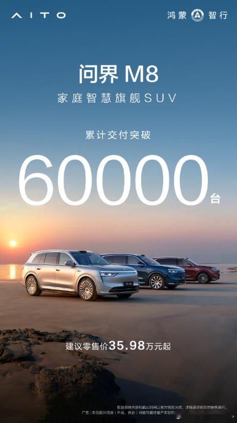 问界M8交付突破6万台 问界 M8 交付狂飙，这热度还能续多久？鸿蒙智行的问界 
