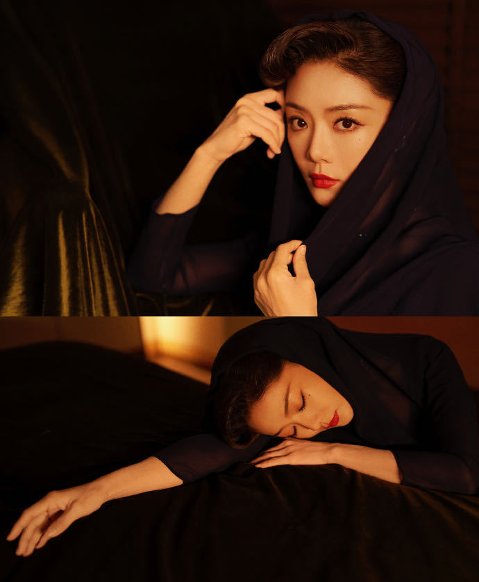 邓家佳造型好美好邪恶 首映礼造型封神！邓家佳重现吴丽云经典look，宝蓝复古长裙