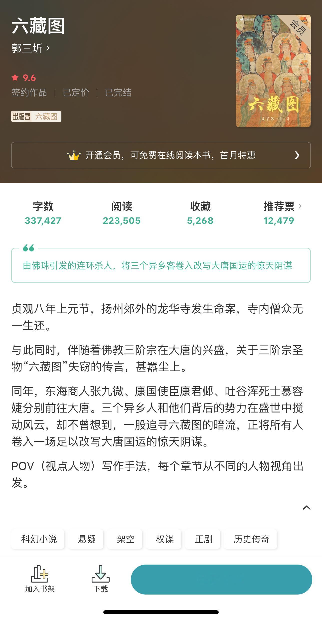🫛｜今 日 限 免《六藏图》 任性但有奇谋的商人 x 能言善辩康国使臣《完美反