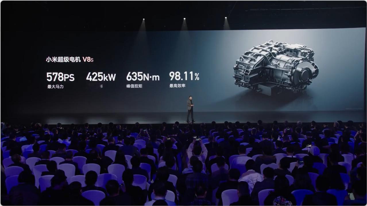 我超，小米V8s单电机425kw！遥遥领先的功率密度

一颗能打大众3颗！ 

