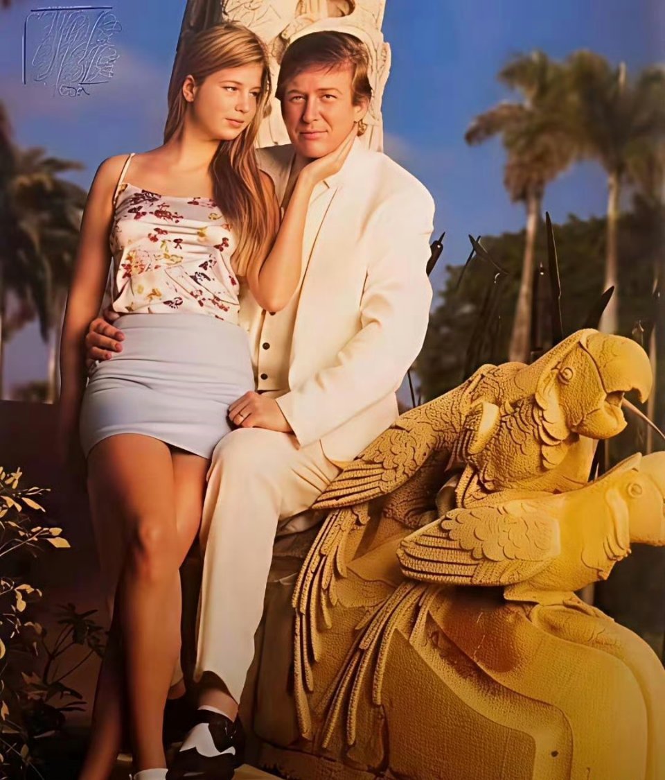 川普和女儿伊万卡，小时候好像没有现在迷人。 