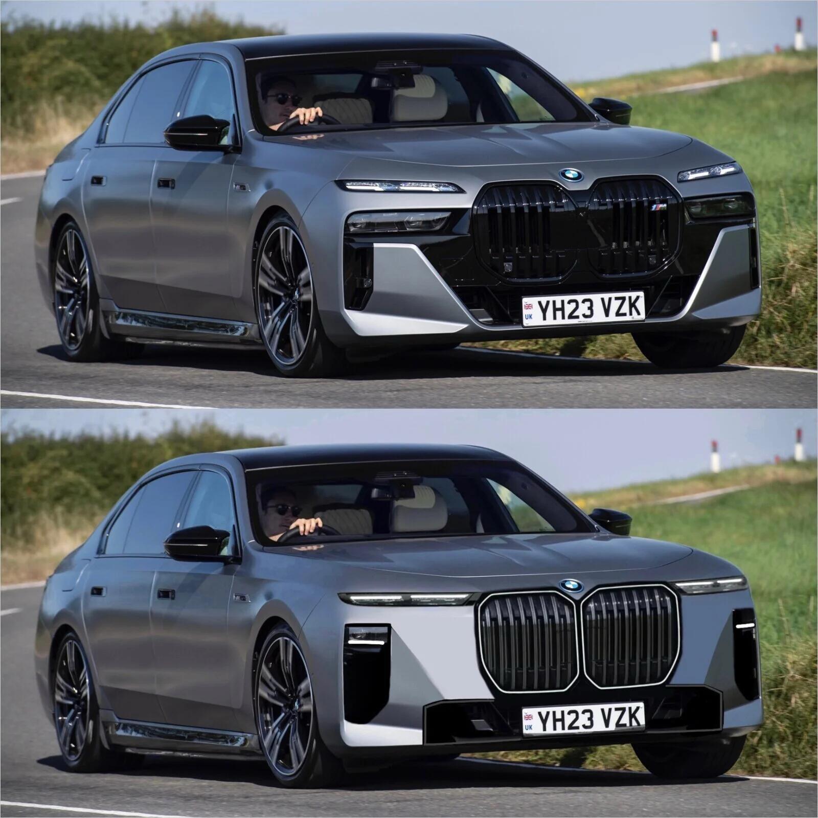 基本实锤了。根据预告图，还原小改款宝马7系外观图，灯组造型变的修长，进...