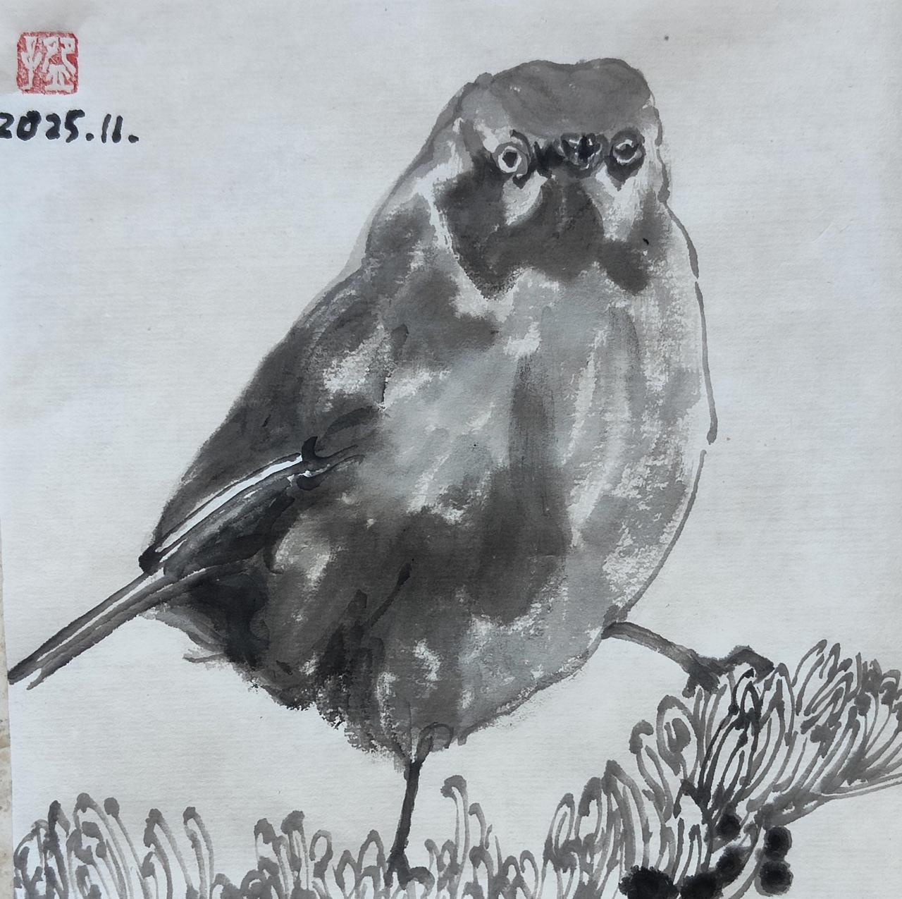 碗子的纸片水墨