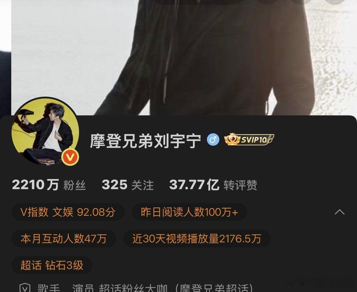 恭喜刘宇宁粉丝来到2210万[鼓掌][鼓掌][鼓掌]刘宇宁  ​​​