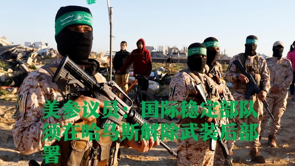 美参议员：国际稳定部队须在哈马斯解除武装后部署

   据外媒报道当地时间12月