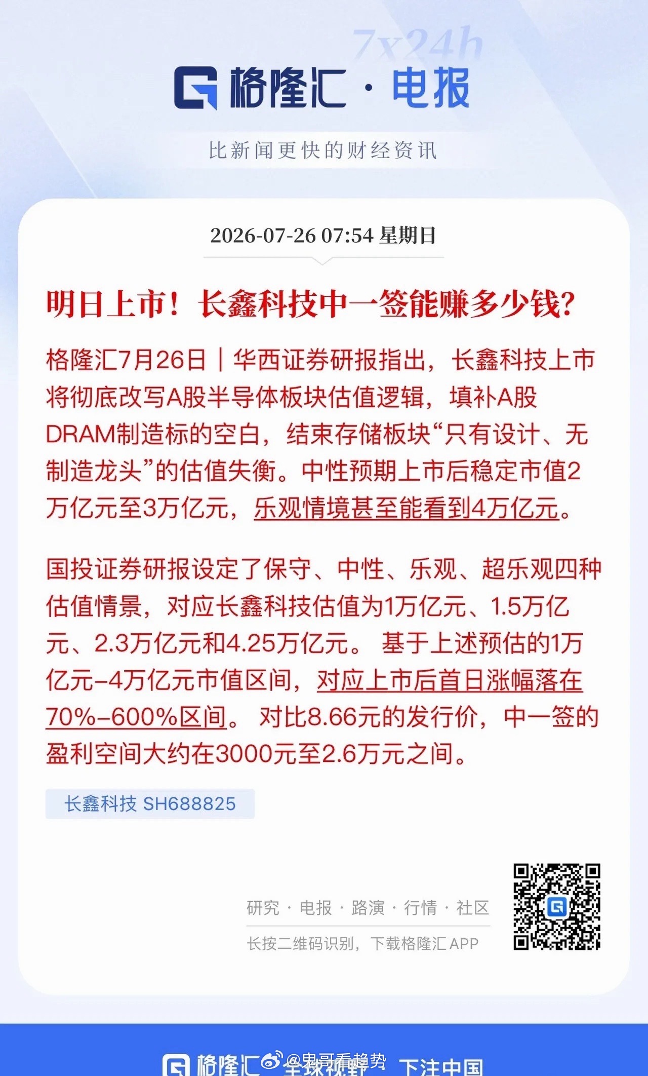 重磅大瓜落地！存储芯片巨无霸长鑫科技今日正式登陆科创板万众期待的国产存储龙头长鑫