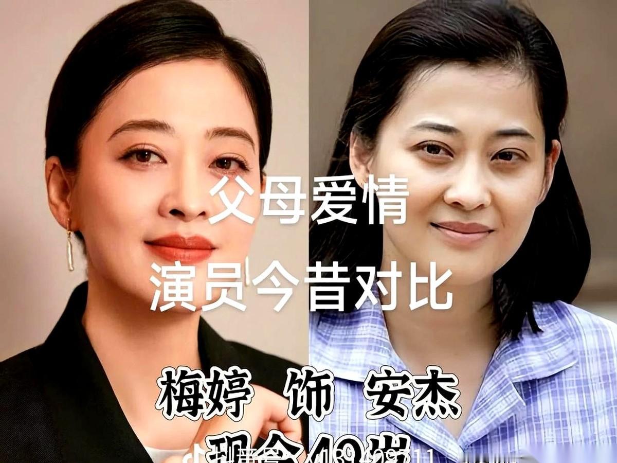 一组《父母爱情》全员的今昔对比照，突然把人拉回十几年前。
当年电视机里，大老粗江