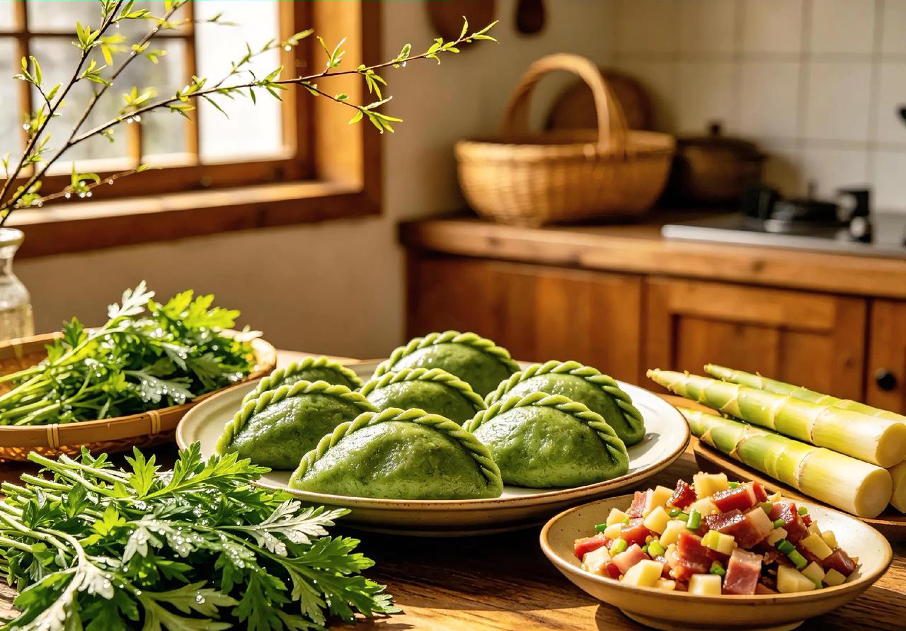 清明果｜一口碧绿，尝尽江南春与乡愁
 
清明前后，家家户户都要做清明果。鲜嫩艾草