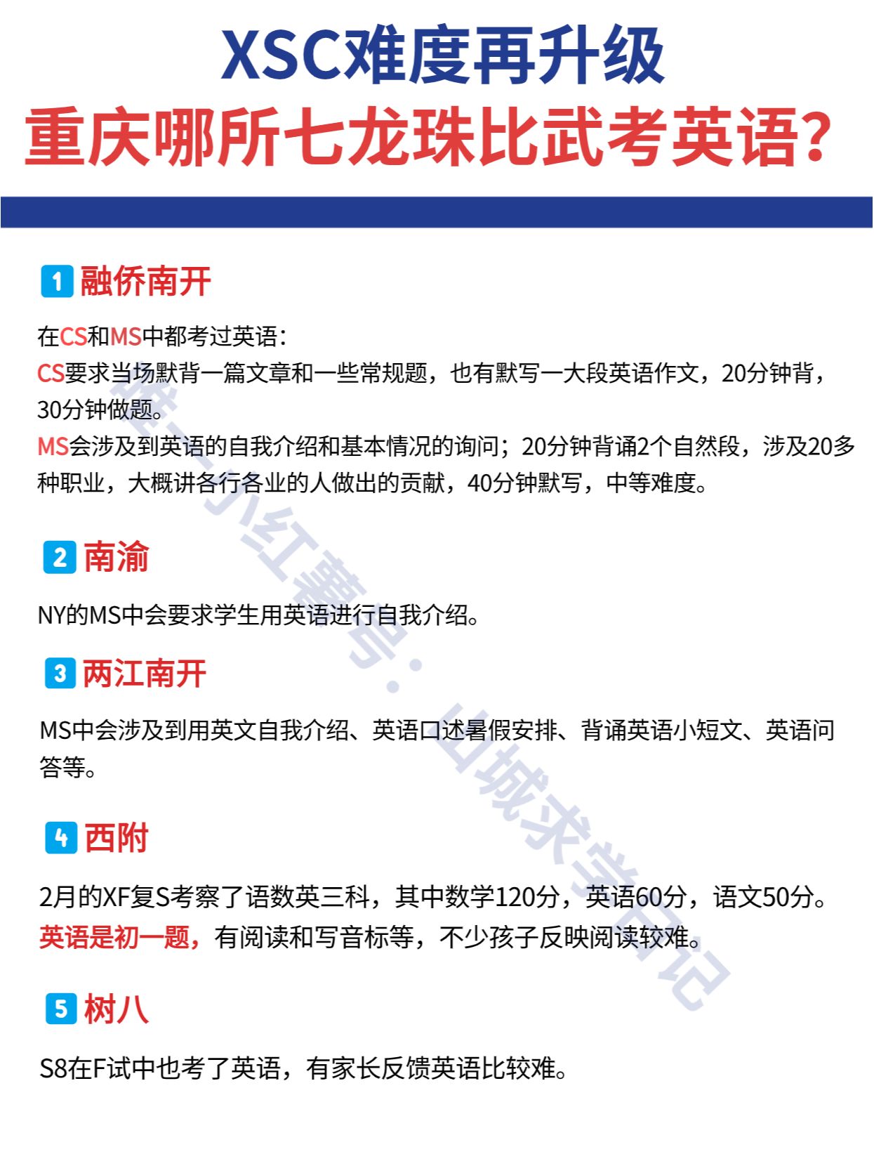 bw还考英语？考重庆这5所珠珠校英语要抓紧